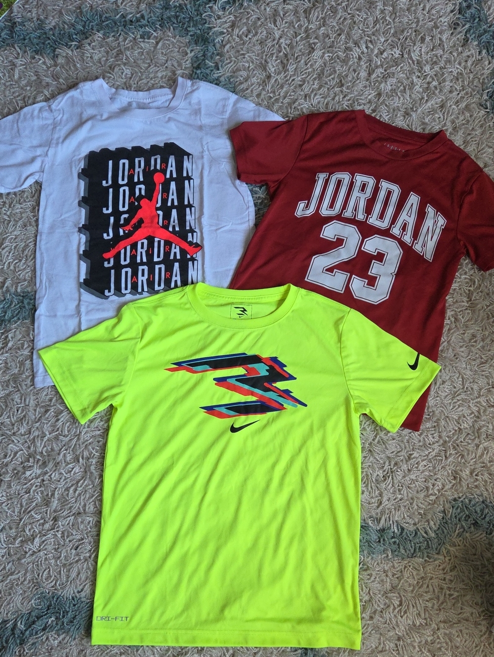 Bundle Lot Of Jordan And 3Brand Nike Shirts EUC